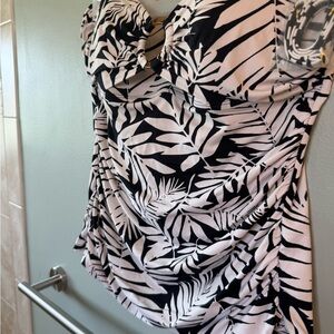 Bleu Rod Beattie Tankini Black and White  size 12